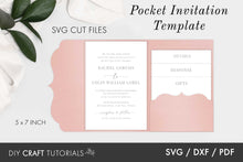 Load image into Gallery viewer, Pocket Wedding Invitation Card - Ornate