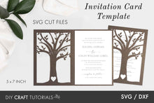 Load image into Gallery viewer, Tree Wedding Invitation Template