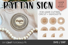 Load image into Gallery viewer, Laser Cut Wooden Name Sign SVG