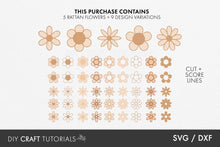 Load image into Gallery viewer, Laser Cut Rattan Flower SVG Bundle