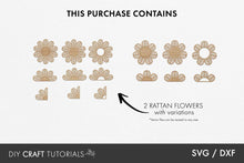 Load image into Gallery viewer, Laser Cut Rattan Name Sign SVG