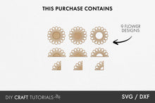 Load image into Gallery viewer, Laser Cut Flower SVG