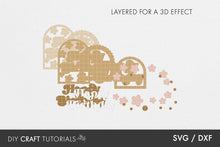 Load image into Gallery viewer, 3D Layered Birthday Cake Topper