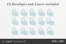 Load image into Gallery viewer, Square Envelope SVG Templates