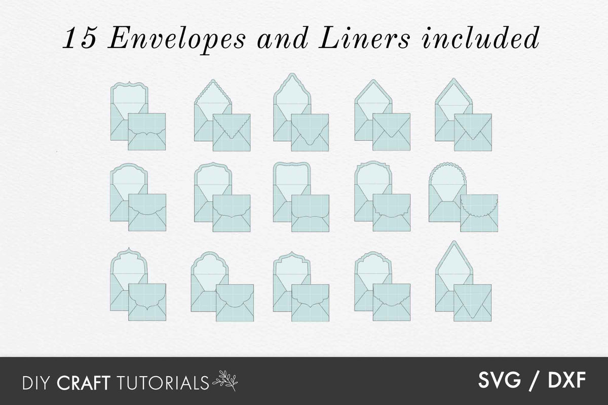 Square Envelope SVG Templates DIY Craft Tutorials