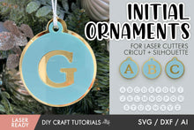 Load image into Gallery viewer, Initial Christmas Ornament SVG