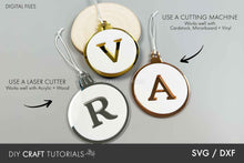 Load image into Gallery viewer, Initial Christmas Ornament SVG