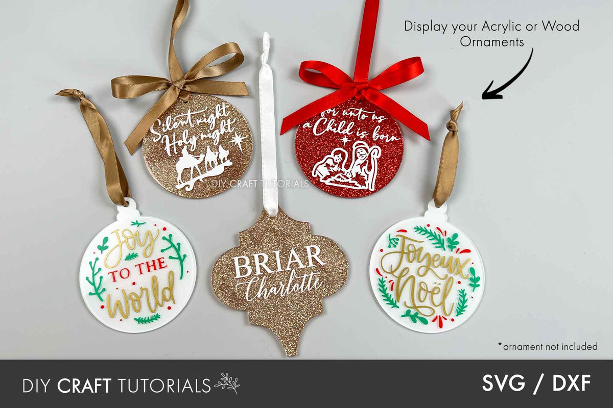 DIY Acrylic Christmas Ornament with Cricut® - The Birch Cottage