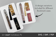 Load image into Gallery viewer, Bookmark and Pen Display Card SVG