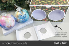 Load image into Gallery viewer, 4in Double Ornament Box SVG