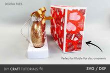 Load image into Gallery viewer, 3in Flat Double Ornament Box SVG