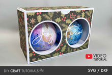 Load image into Gallery viewer, 4in Double Ornament Box SVG