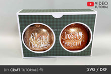 Load image into Gallery viewer, 4in Flat Double Ornament Box SVG