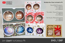 Load image into Gallery viewer, Double Ornament Box SVG Bundle - 6 Sizes