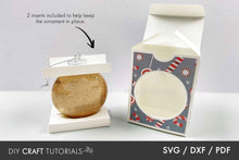 Load image into Gallery viewer, 3" Flat Disc Christmas Ornament Gift Box SVG
