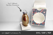 Load image into Gallery viewer, 3" Flat Disc Christmas Ornament Gift Box SVG