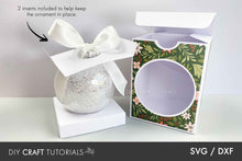 Load image into Gallery viewer, 4" Christmas Ornament Gift Box SVG