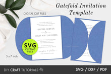 Load image into Gallery viewer, Gatefold Wedding Invitation Template - Classic