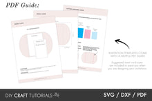 Load image into Gallery viewer, Gatefold Wedding Invitation Template - Scalloped