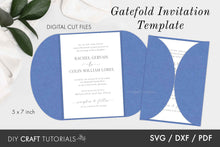 Load image into Gallery viewer, Gatefold Wedding Invitation Template - Classic
