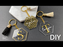 Load and play video in Gallery viewer, Hexagon Keychain Pattern SVG