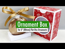 Load and play video in Gallery viewer, 3" Flat Disc Christmas Ornament Gift Box SVG