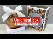 Load and play video in Gallery viewer, 4" Flat Disc Christmas Ornament Gift Box SVG