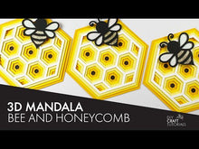 Load and play video in Gallery viewer, Layered Mandala SVG - Honeycomb and Bee