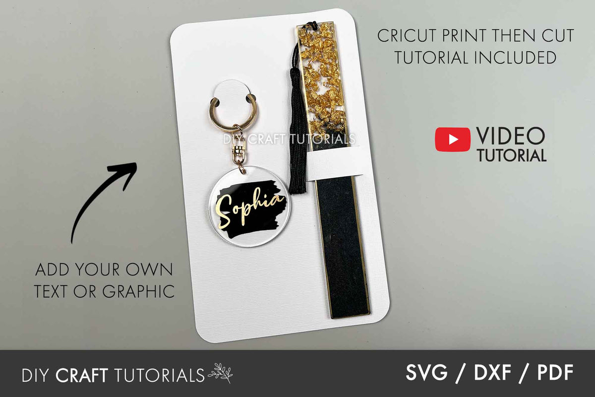 Keychain and Bookmark Card SVG – DIY Craft Tutorials