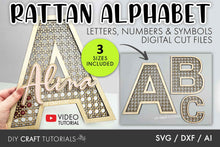 Load image into Gallery viewer, Rattan Alphabet SVG