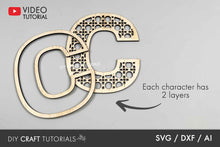 Load image into Gallery viewer, Rattan Alphabet SVG