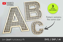 Load image into Gallery viewer, Rattan Alphabet SVG