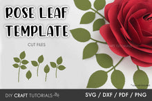 Load image into Gallery viewer, Rose Leaf SVG Template