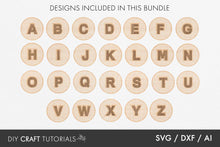 Load image into Gallery viewer, Rattan Monogram Alphabet SVG