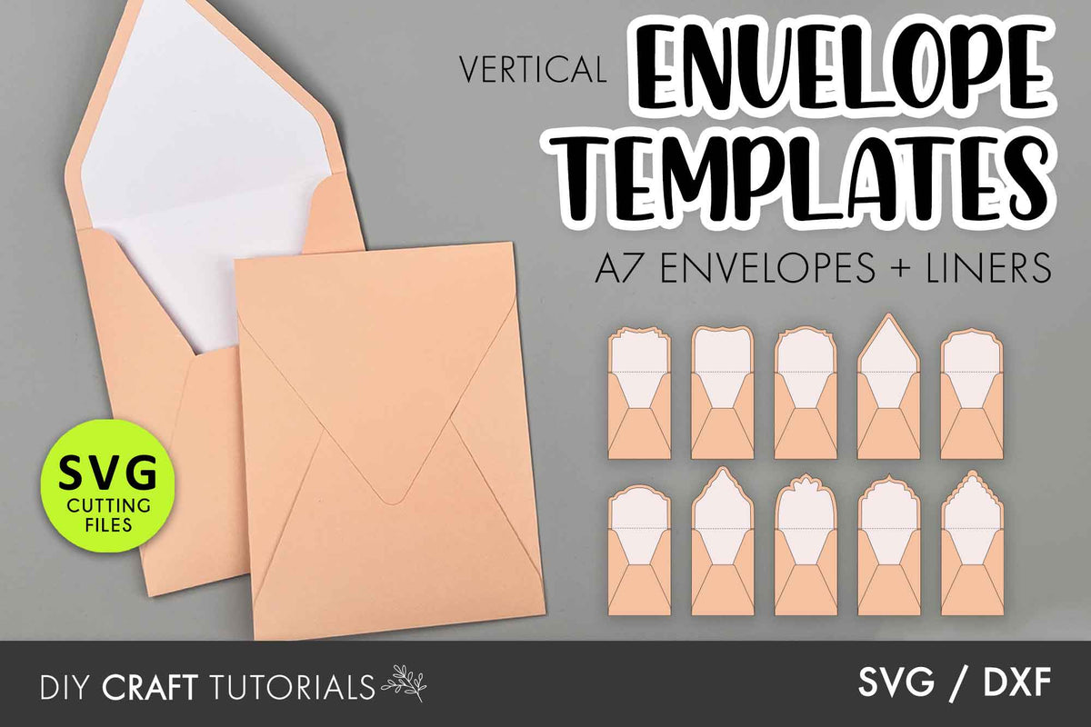 A7 Envelope SVG Vertical DIY Craft Tutorials