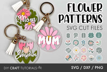 Load image into Gallery viewer, Abstract Flower Keychain SVG
