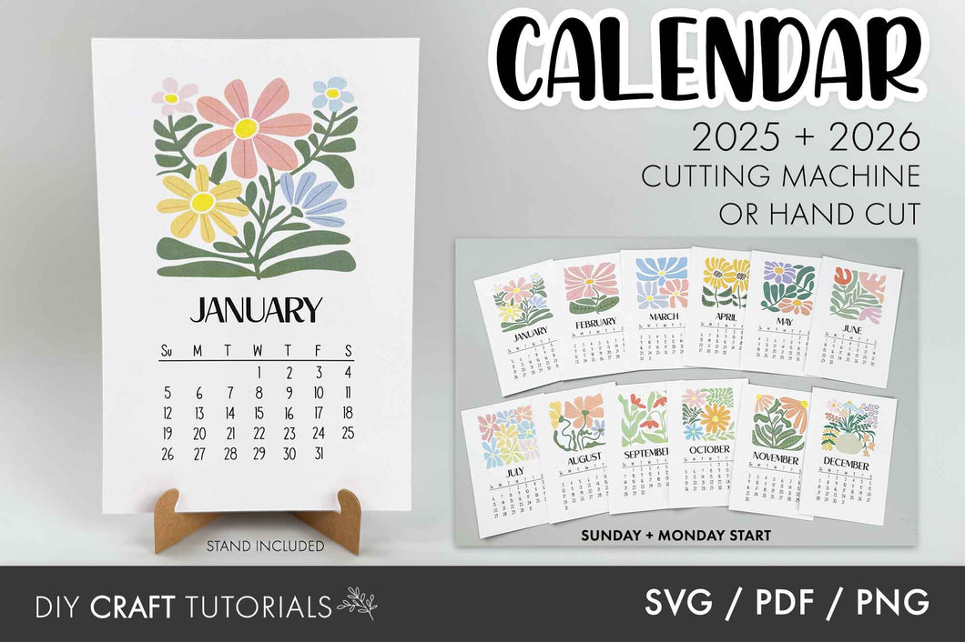 Abstract Flower Calendar