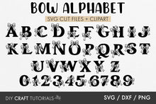 Load image into Gallery viewer, Bow Alphabet SVG
