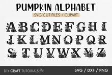 Load image into Gallery viewer, Pumpkin Alphabet SVG
