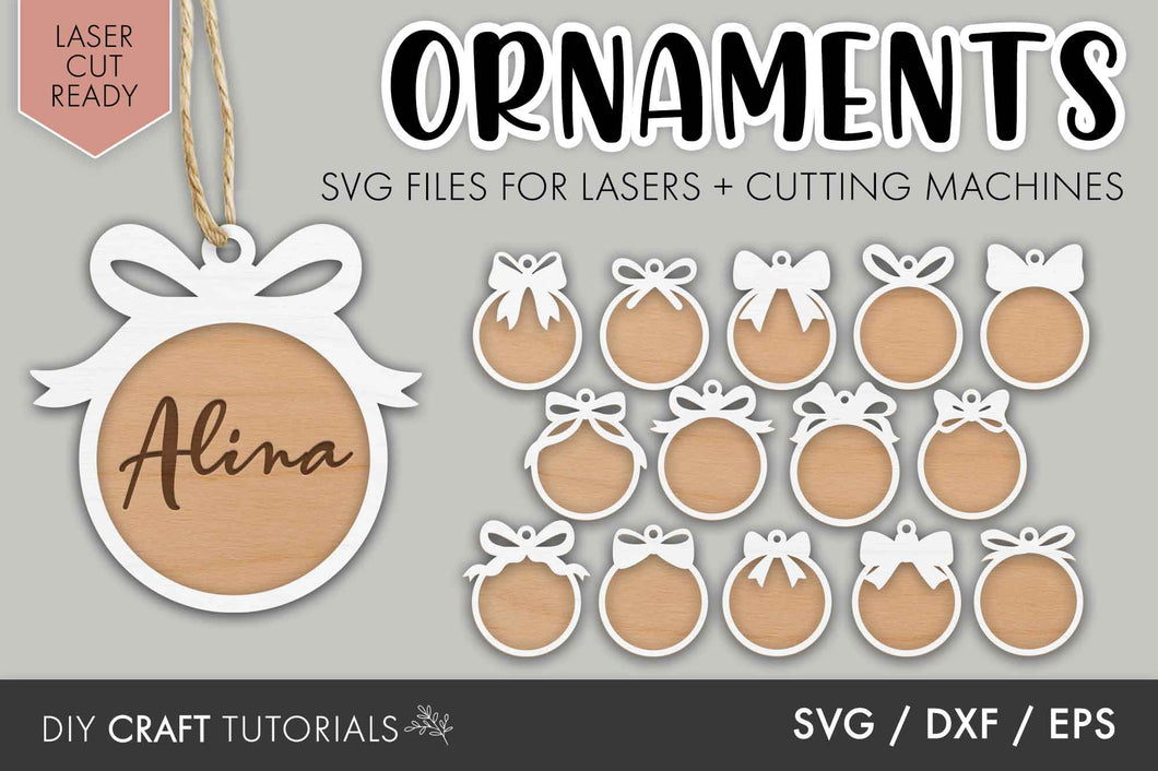 Ribbon Bow Ornament SVG