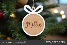 Load image into Gallery viewer, Ribbon Bow Ornament SVG

