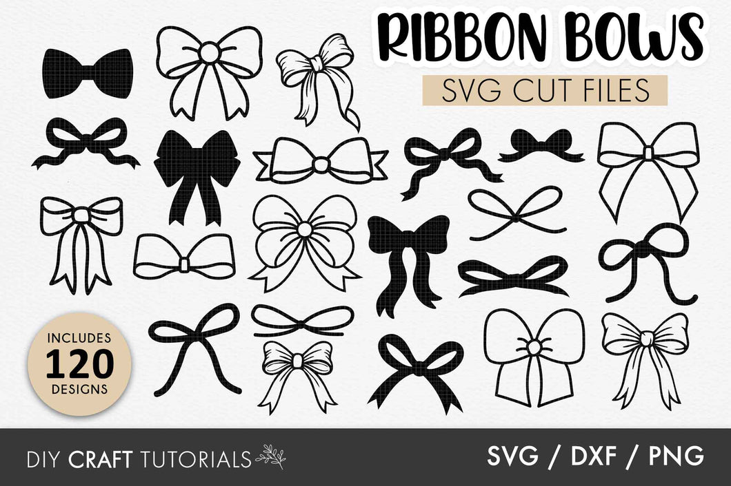 Ribbon Bow Silhouette SVG