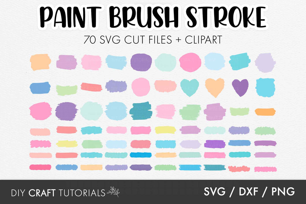 Paint Brush Stroke SVG Bundle
