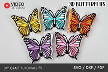 Load image into Gallery viewer, 3D Paper Butterfly SVG
