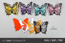 Load image into Gallery viewer, 3D Paper Butterfly SVG
