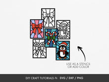 Load image into Gallery viewer, Christmas Stained Glass SVG
