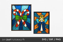 Load image into Gallery viewer, Christmas Stained Glass SVG
