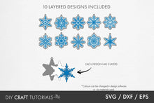 Load image into Gallery viewer, Snowflake SVG
