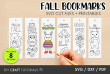 Load image into Gallery viewer, Fall Coloring Bookmark SVG
