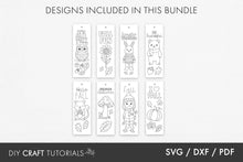 Load image into Gallery viewer, Fall Coloring Bookmark SVG
